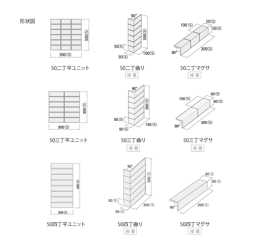 三丁掛けタイルの寸法は？